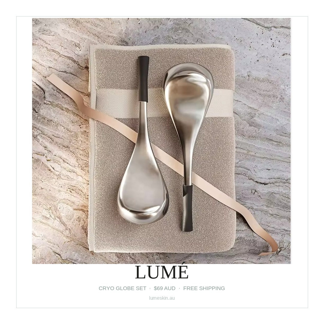 LUMÉ Cryo Globe Set with velvet pouch