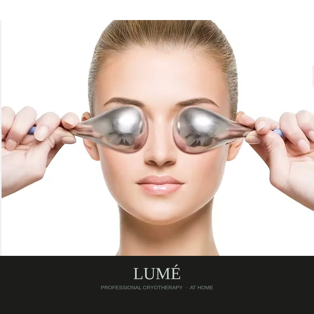 LUMÉ Cryo Globe Set being used in morning skincare routine